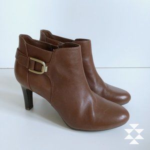 Classic Brown Ankle Boots Booties High Heels 8.5